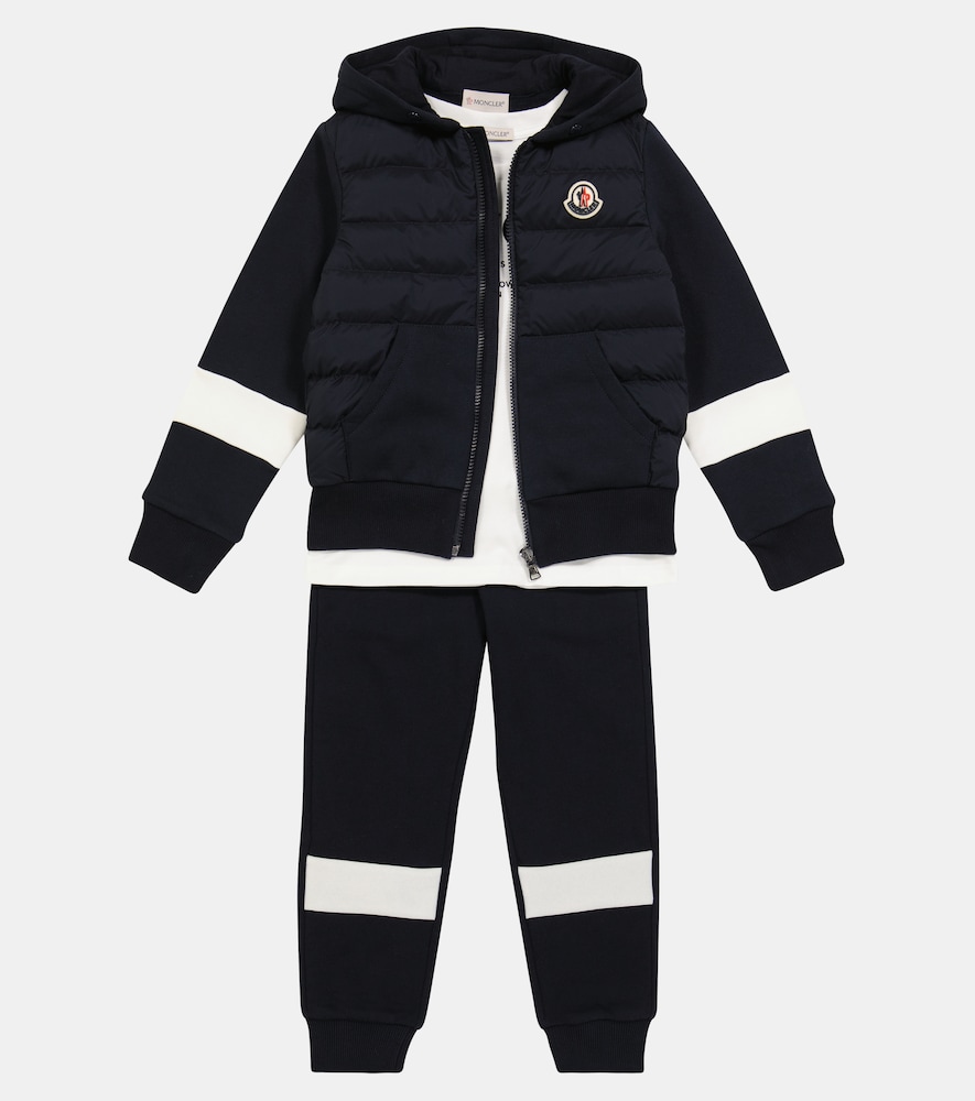  Moncler Enfant Moncler Enfant Cotton And Quilted Down Hoodie 