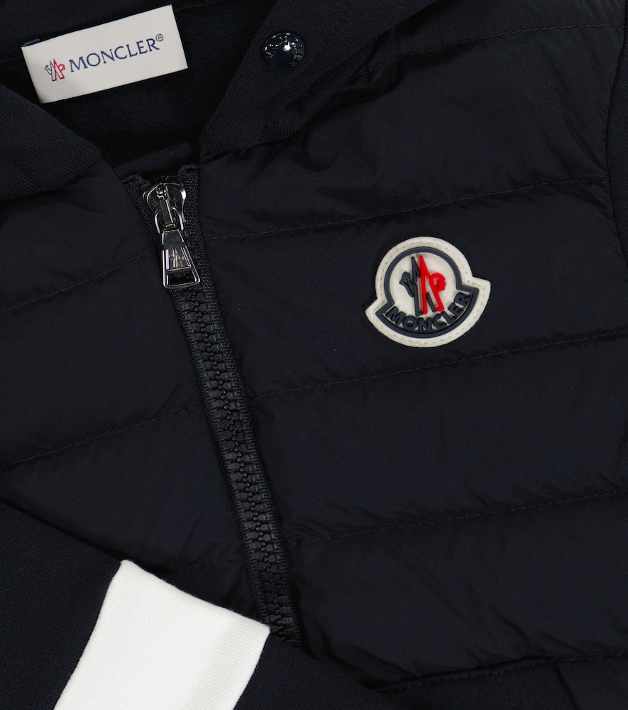  Moncler Enfant Moncler Enfant Cotton And Quilted Down Hoodie 