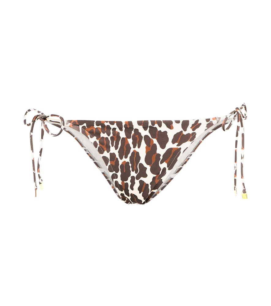 Printed triangle bikini bottoms