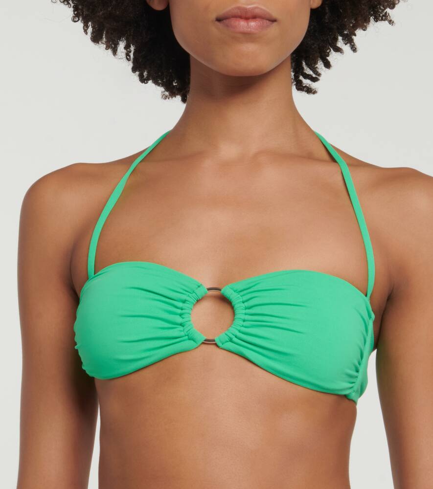 Melissa Odabash Belgium Strapless Bikini Top In Green