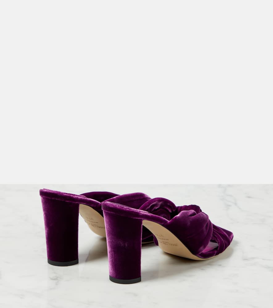 Shop Jimmy Choo Avenue 85 Velvet Mules In Purple