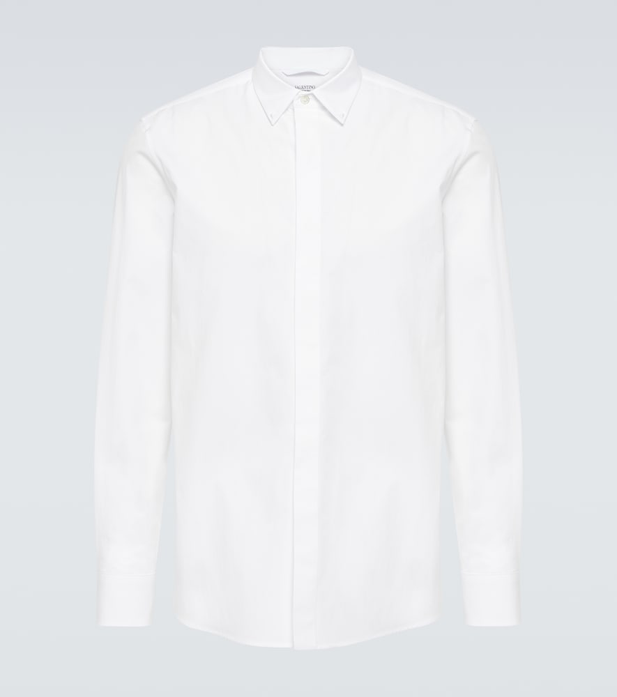 Valentino Men's White Rockstud Untitled Cotton Poplin Shirt UK Size 15,5 - Mytheresa