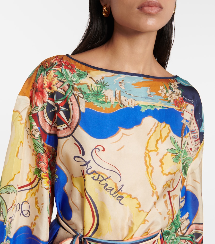  Zimmermann Zimmermann Alight Printed Silk Midi Dress 