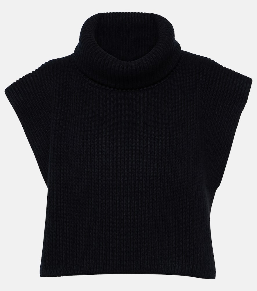 Eppie ribbed-knit cashmere collar
