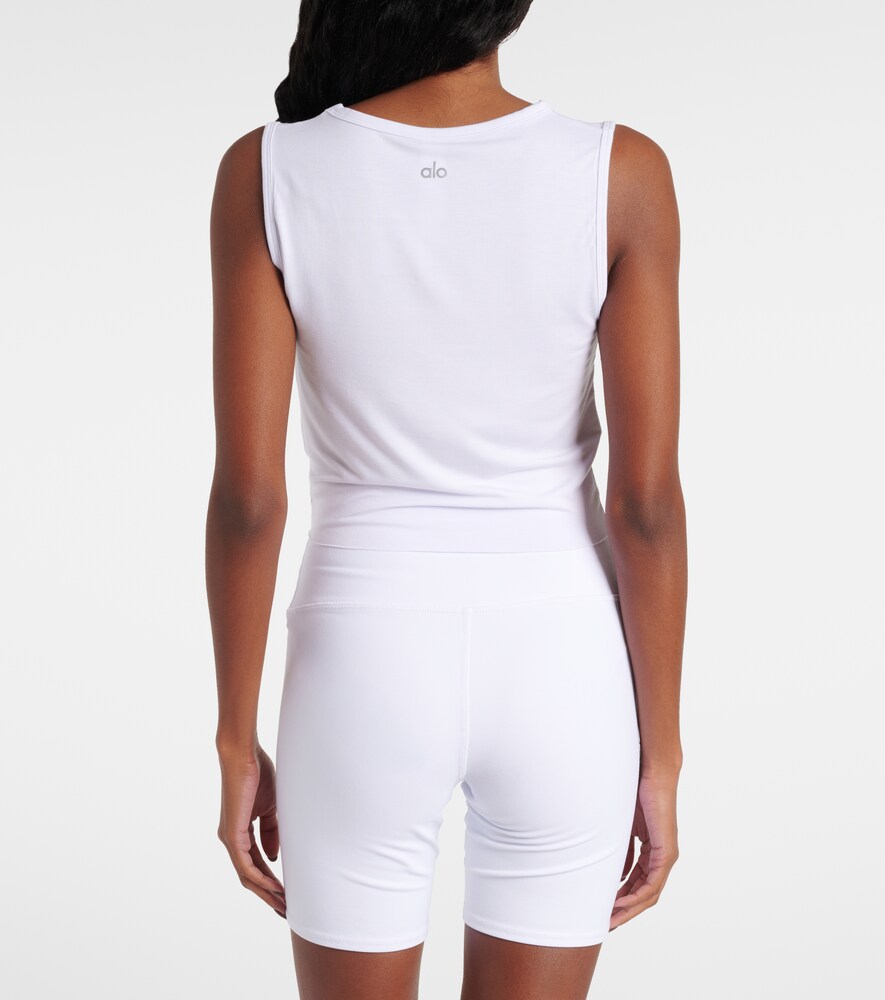  Alo Yoga Alo Yoga Cover Draped Jersey Crop Top 