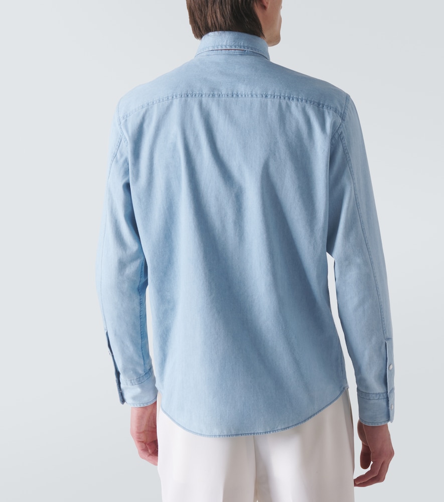  Zegna Zegna Camisa Western De Denim 