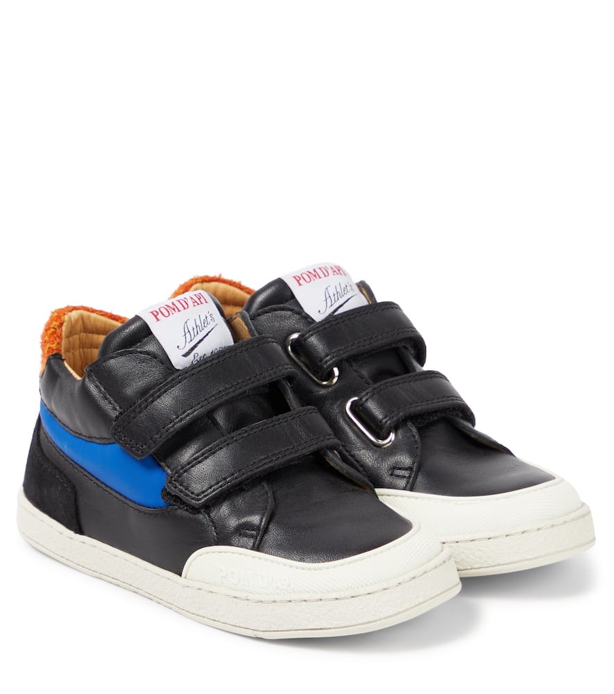 Pom D'api Mousse Backy Leather Sneakers In Black