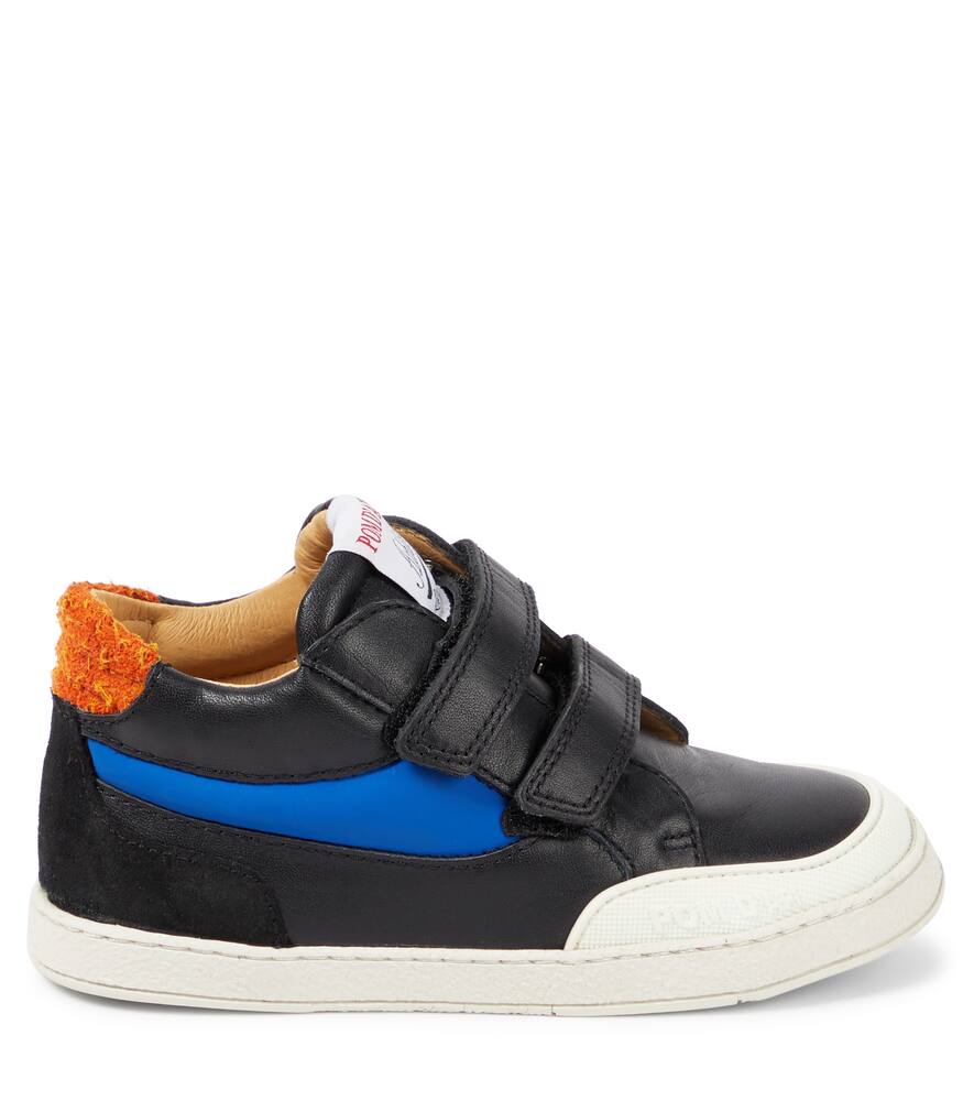 Pom D'api Mousse Backy Leather Sneakers In Black