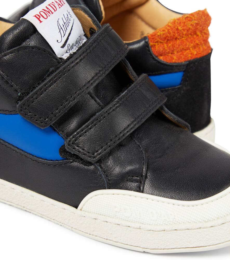 Pom D'api Mousse Backy Leather Sneakers In Black