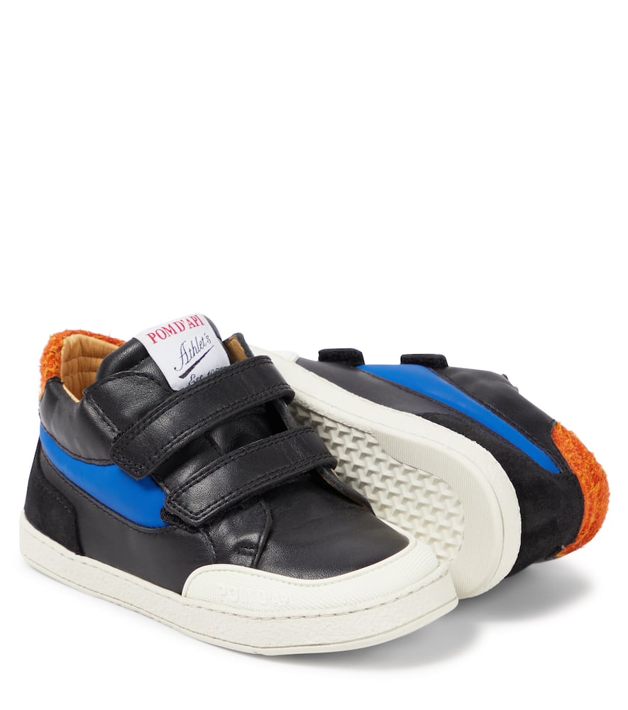 Pom D'api Mousse Backy Leather Sneakers In Black