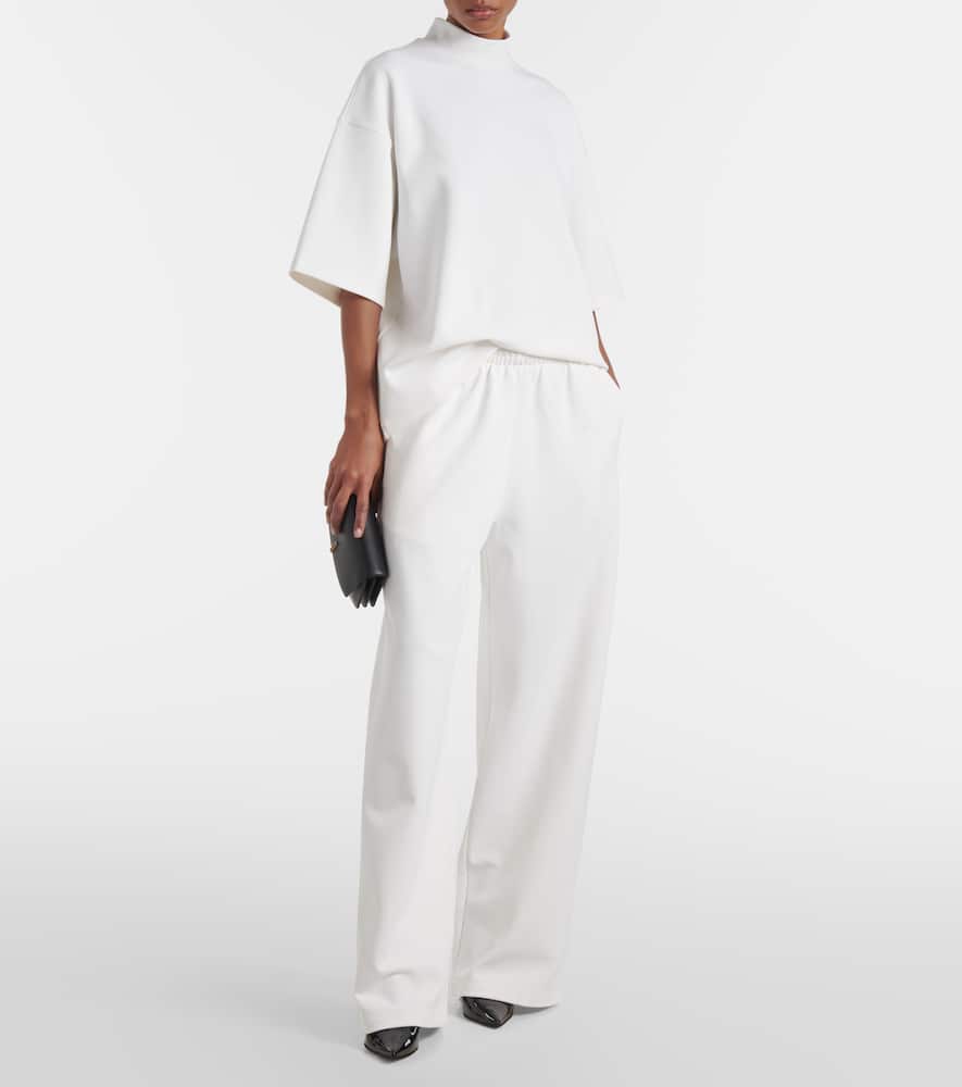 Shop Wardrobe.nyc Wardrobe. Nyc Jersey Wide-leg Pants In White
