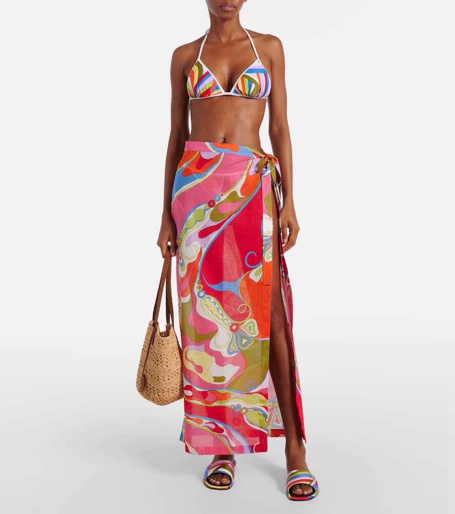 Pucci Printed Bikini Bottoms In Multicoloured
