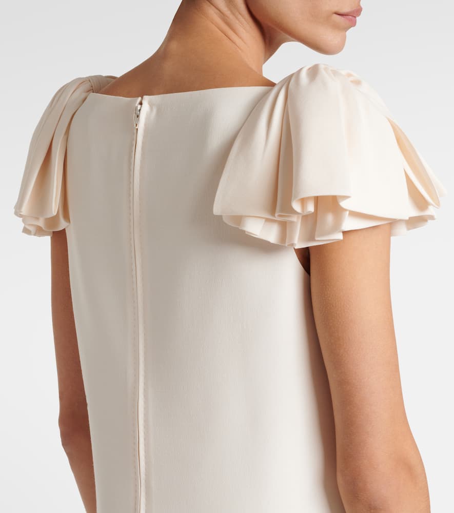 Shop Valentino Crepe Couture Minidress In White