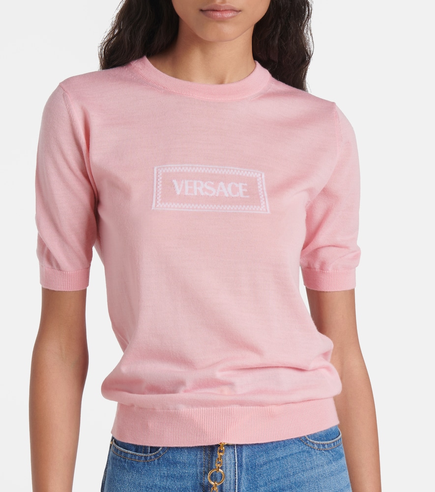  Versace Versace Logo Jacquard Knitted Top 