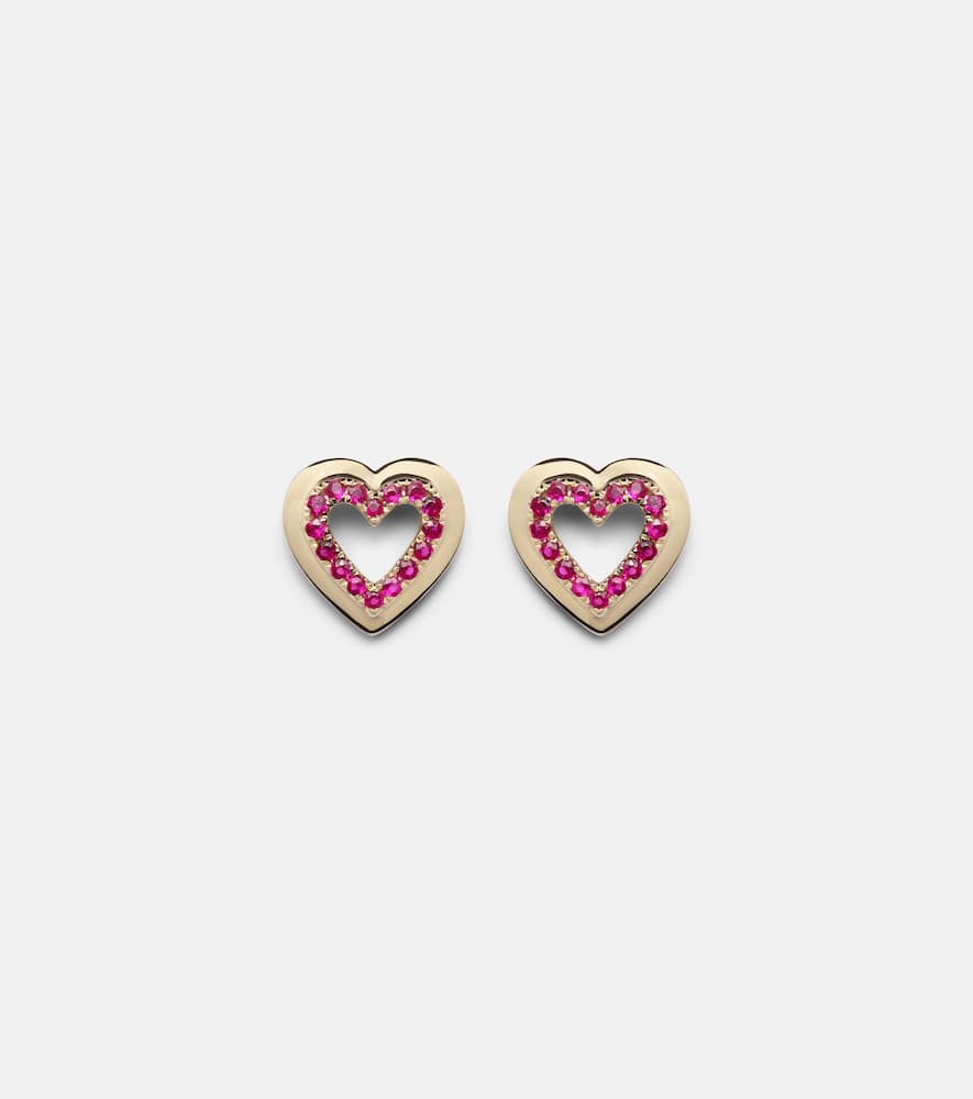14kt gold earrings with sapphires