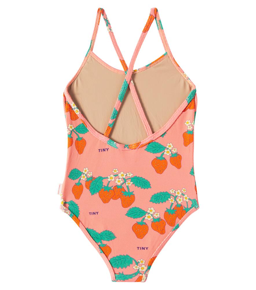 Tinycottons Strawberries Printed Swimsuit In Pink