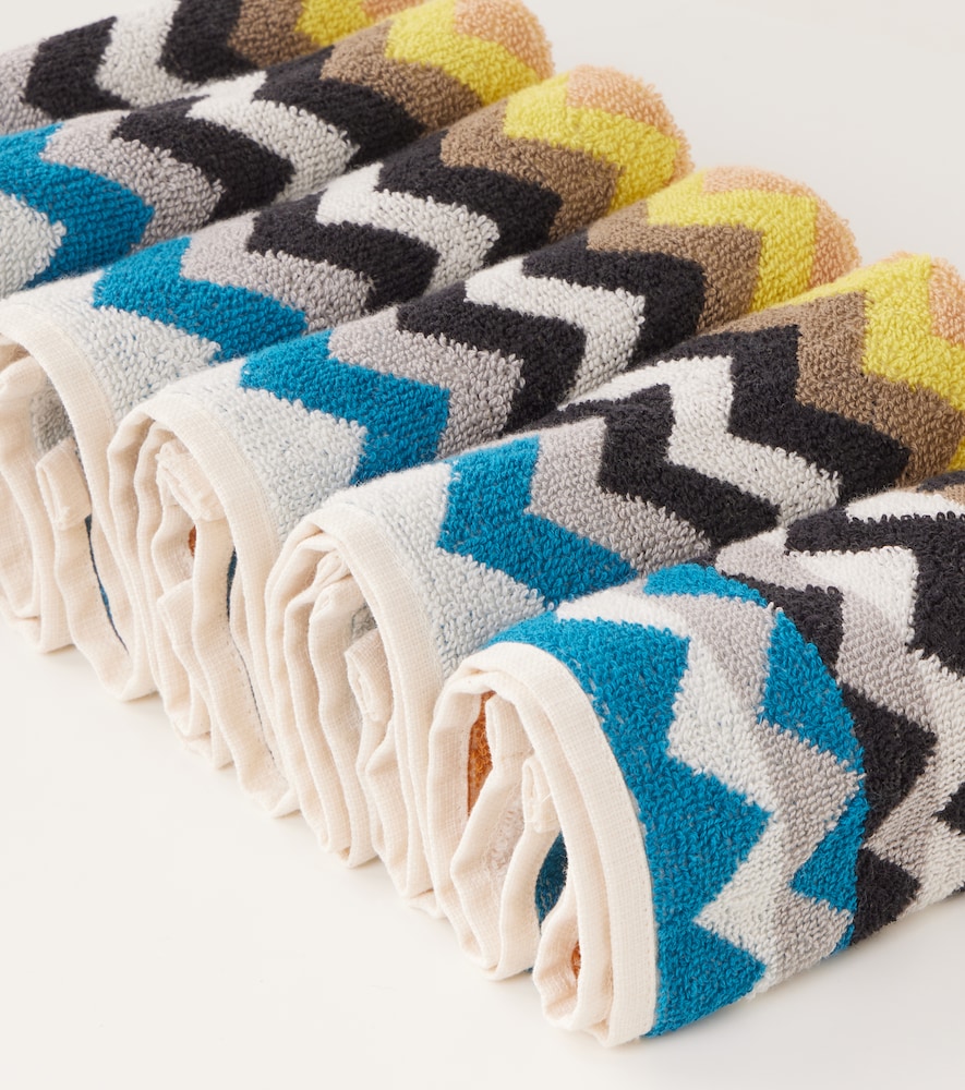  Missoni Missoni Set De 6 Serviettes De Toilette Best Zigzag En Coton 