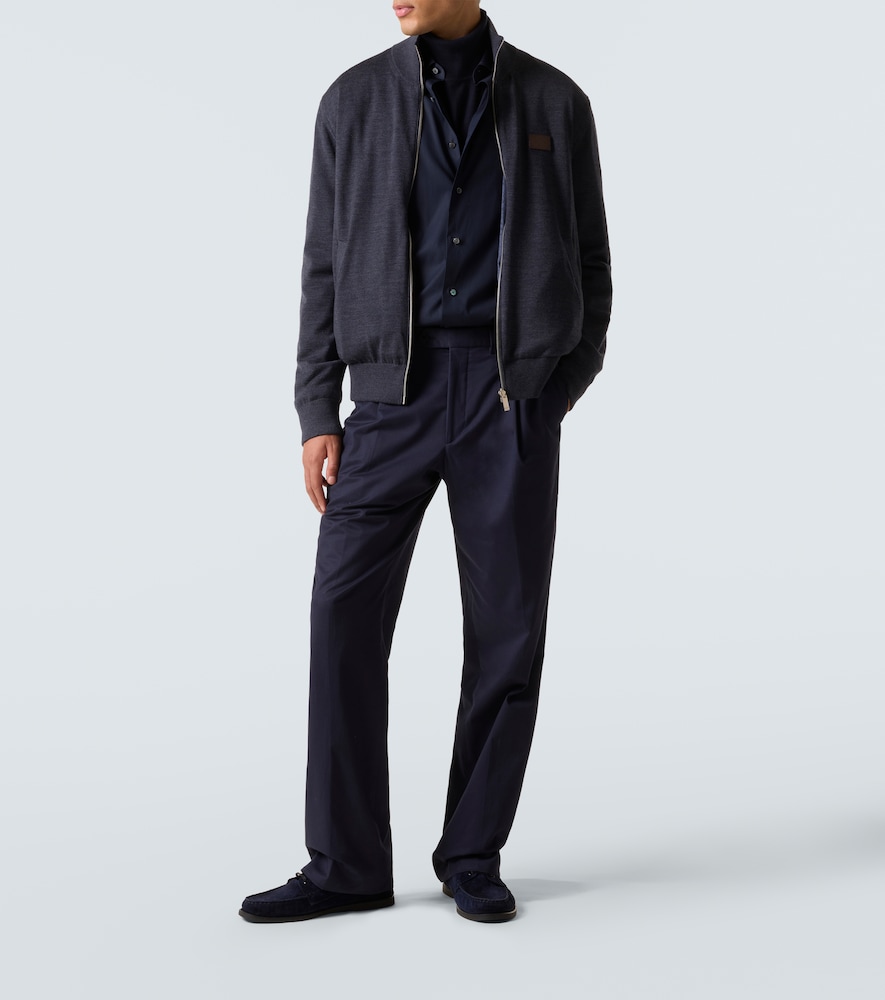  Berluti Berluti Scrito Reversible Wool Bomber Jacket 