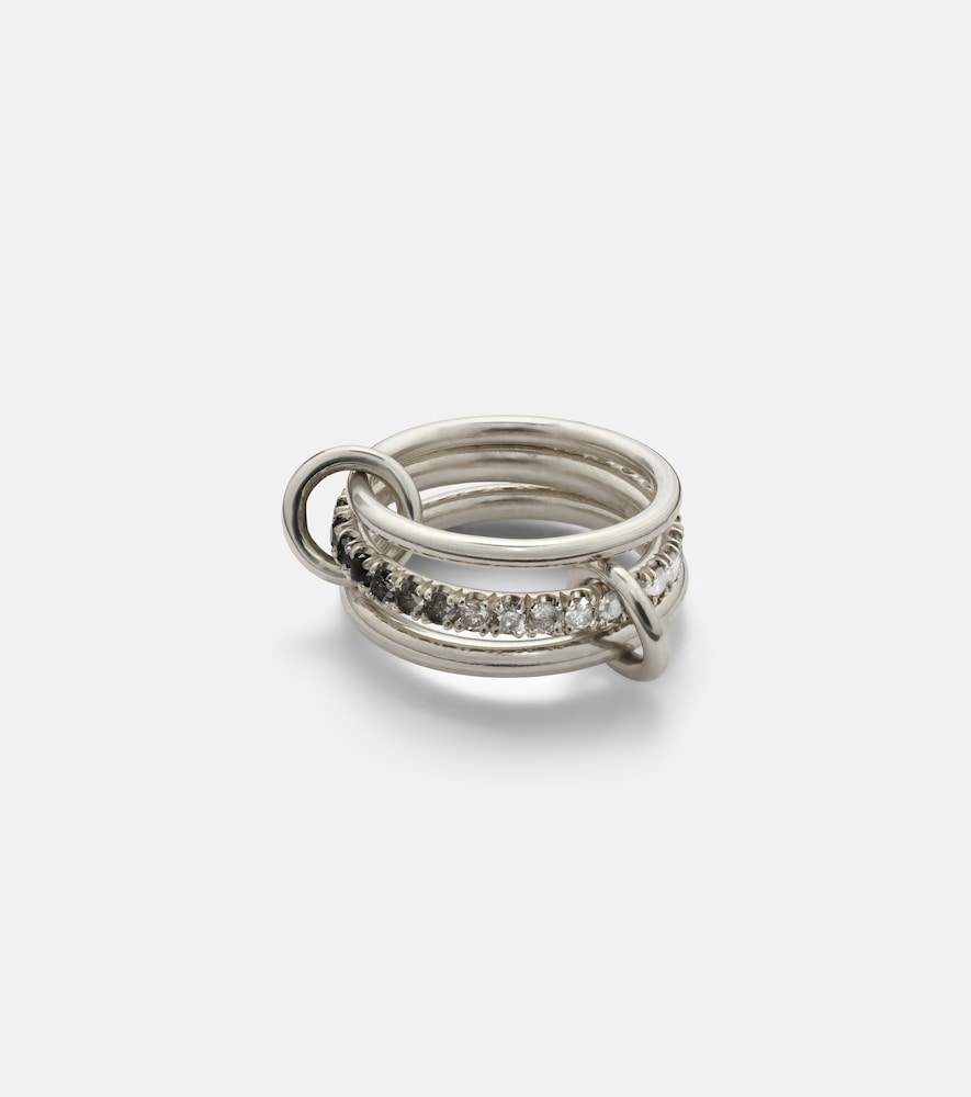 Spinelli Kilcollin Petunia sterling silver ring with diamonds