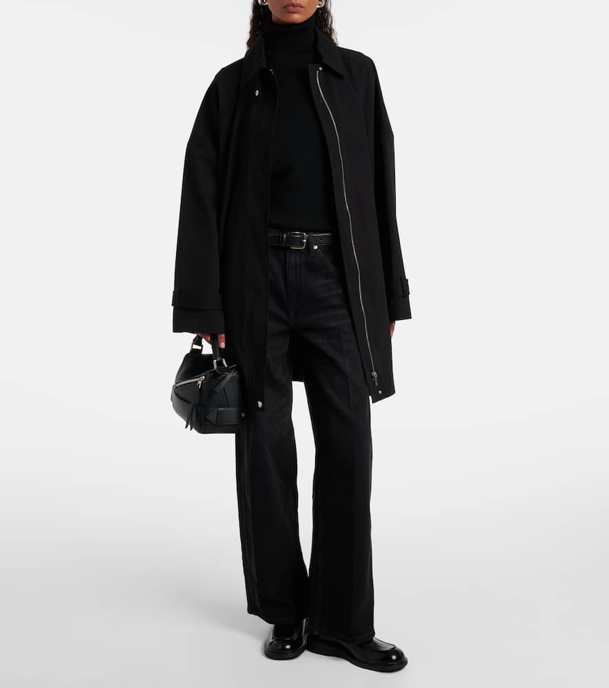 Ami Alexandre Mattiussi Ami De Caur Wool Turtleneck Sweater In Black