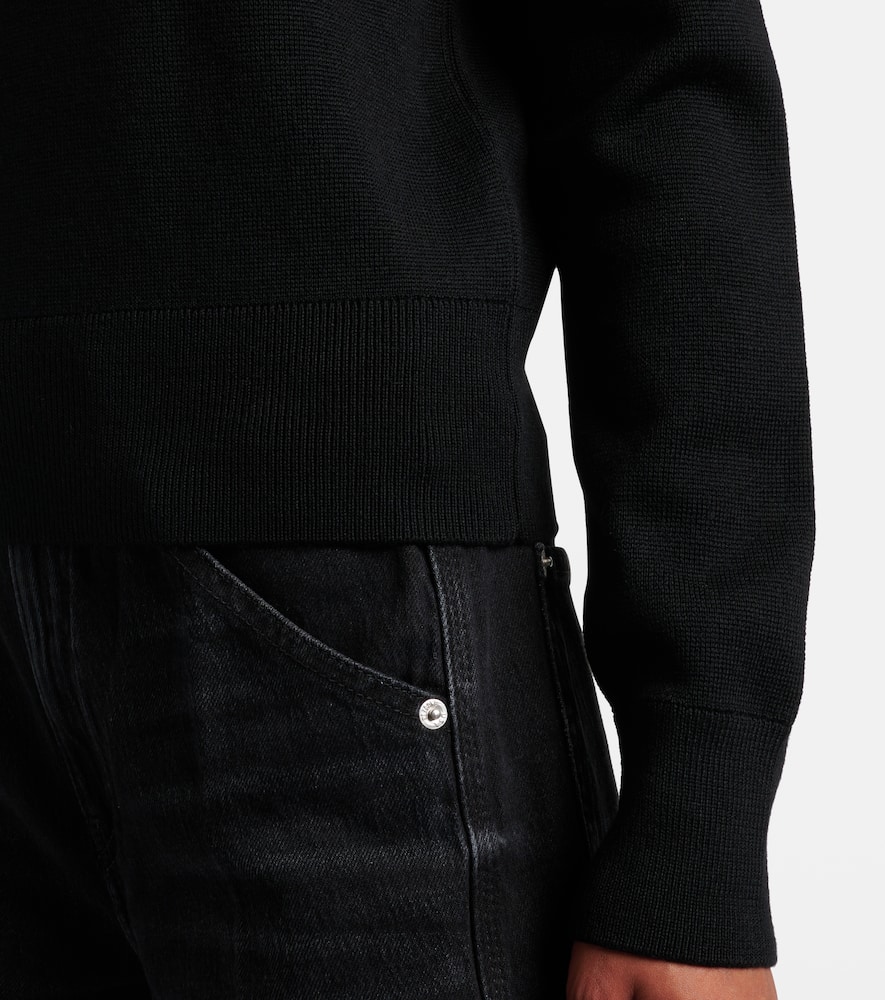 Ami Alexandre Mattiussi Ami De Caur Wool Turtleneck Sweater In Black