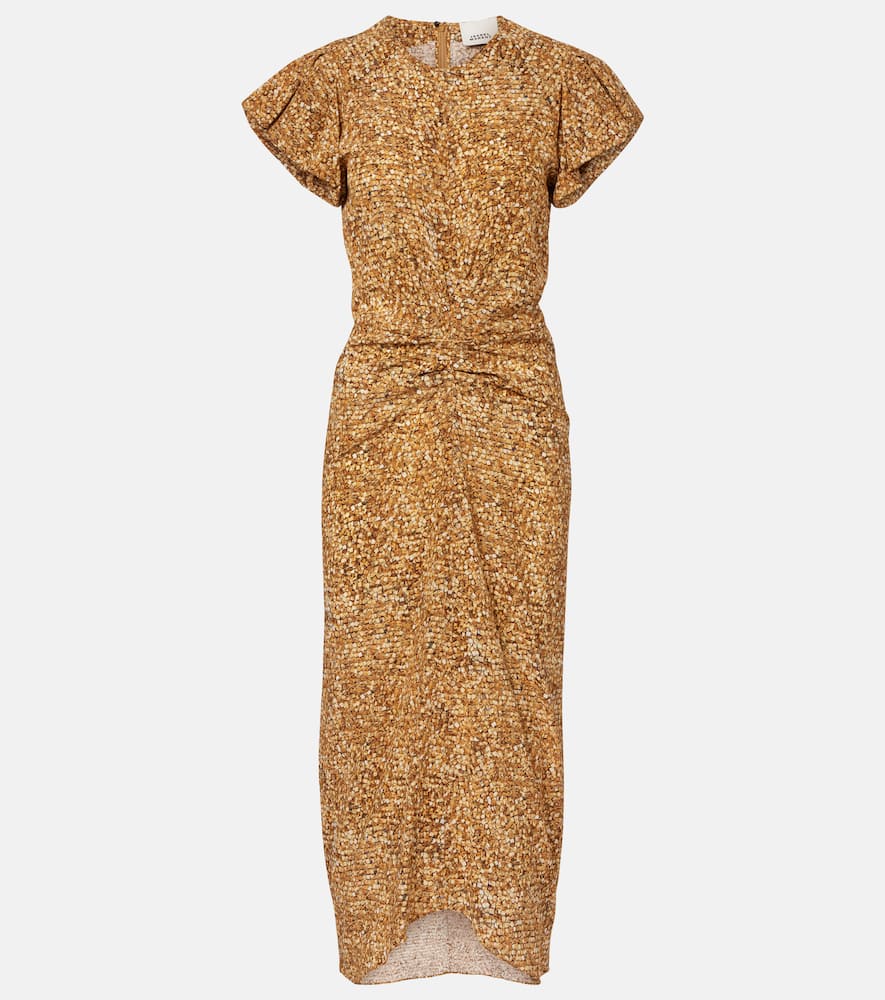 Terena printed silk-blend midi dress