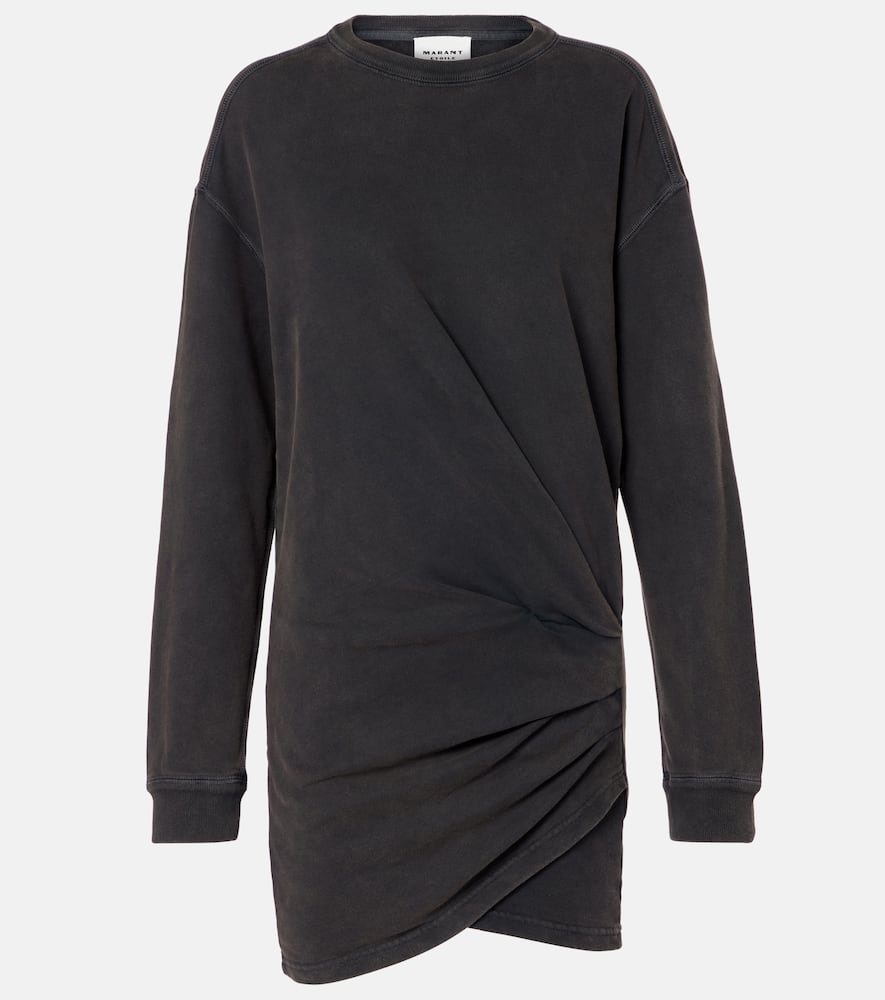 Pipper gathered cotton sweatshirt dress