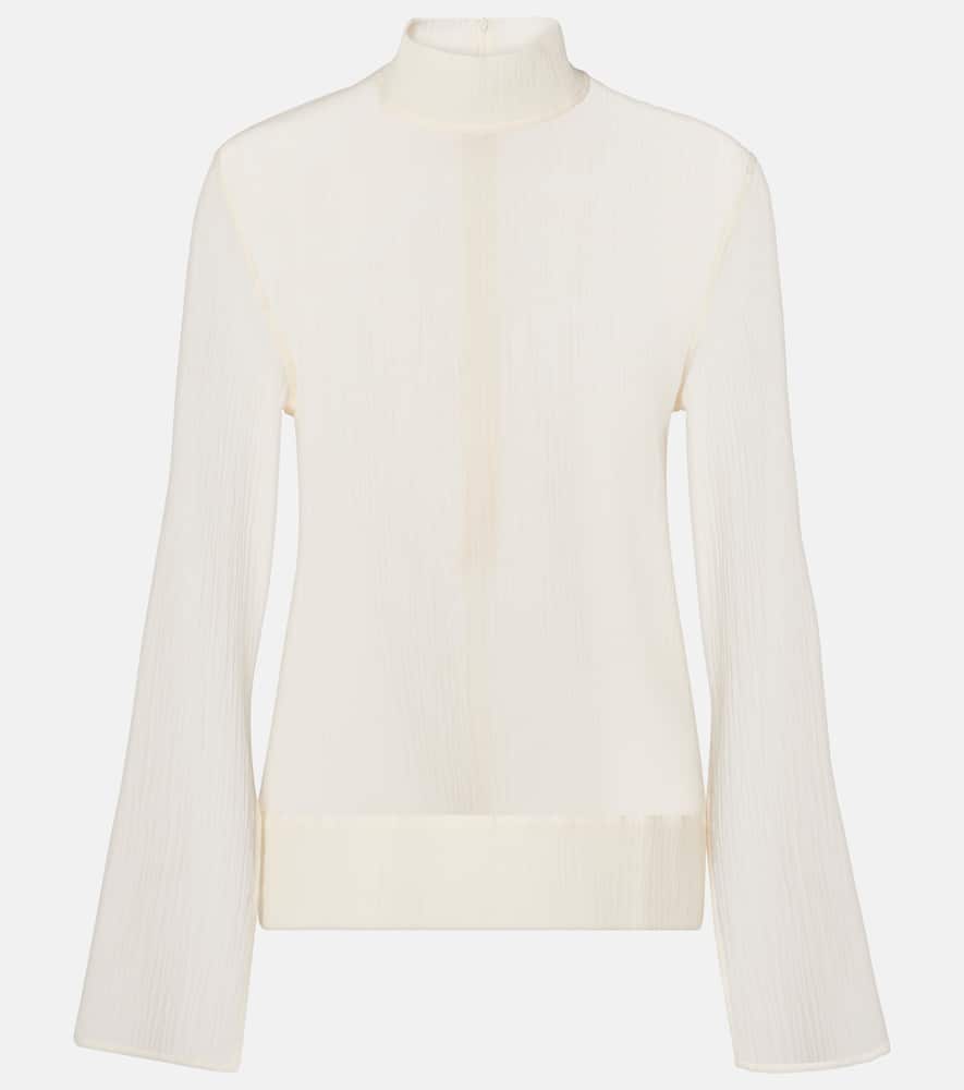 Toteme Cotton and silk turtleneck top