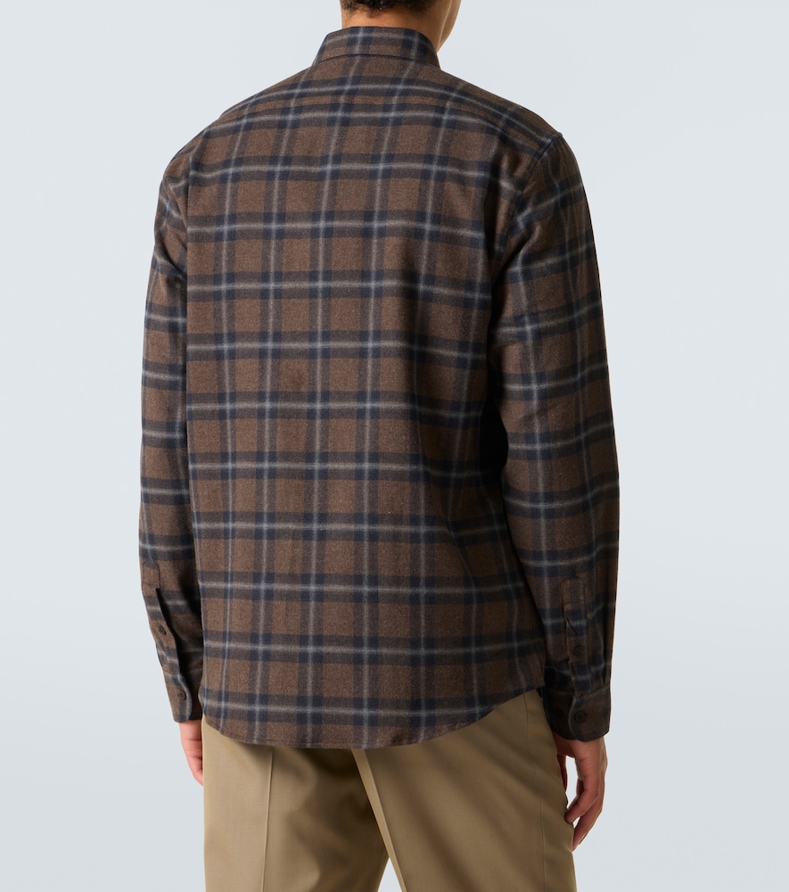  Sunspel Sunspel Checked Cotton Flannel Shirt 