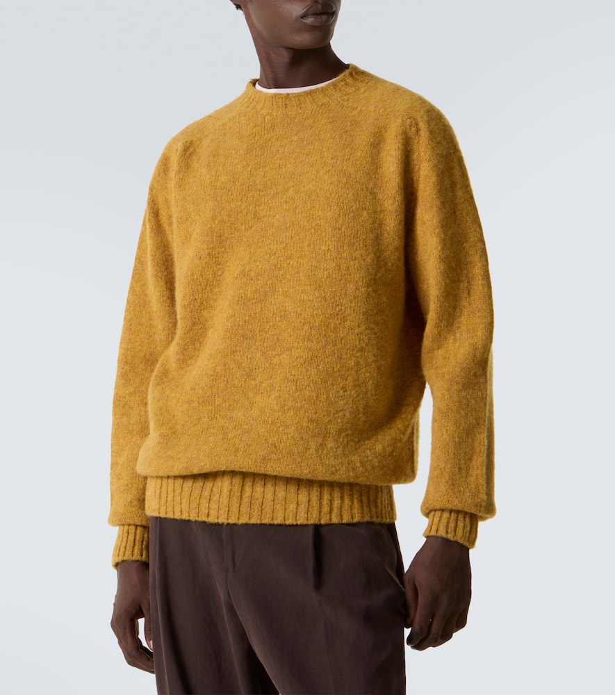 Sunspel Wool Sweater In Yellow