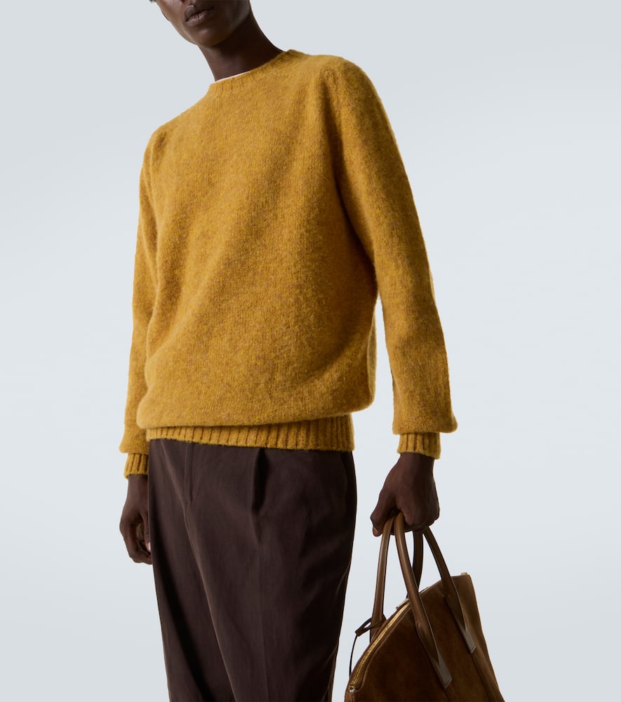 Sunspel Wool Sweater In Yellow