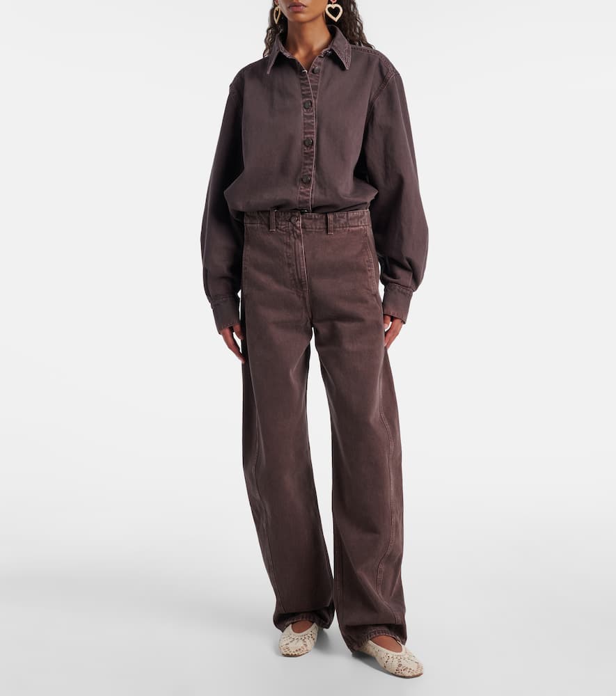 Magda Butrym High-rise Balloon Jeans In Brown
