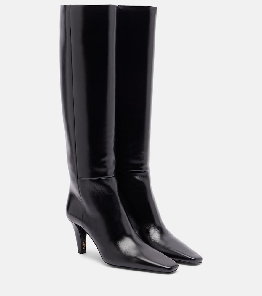 Saint Laurent Jill 75 leather knee-high boots