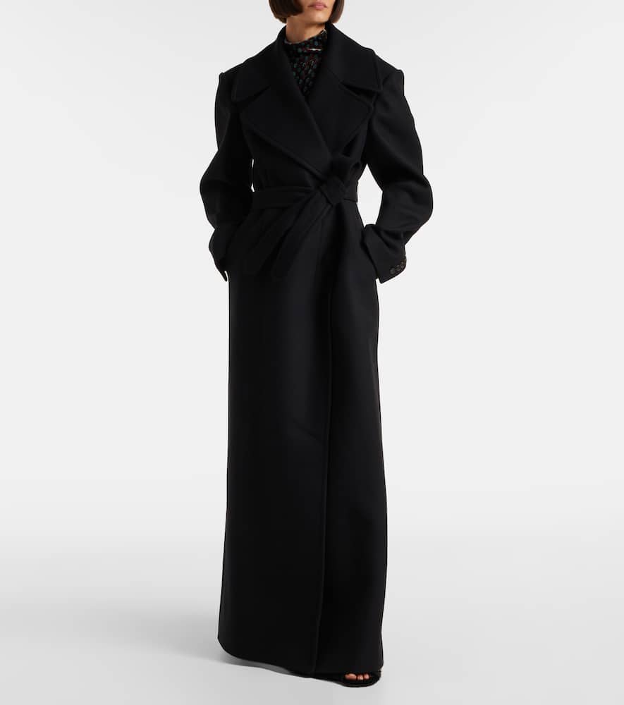 Dries Van Noten Wool-blend Twill Coat In Black