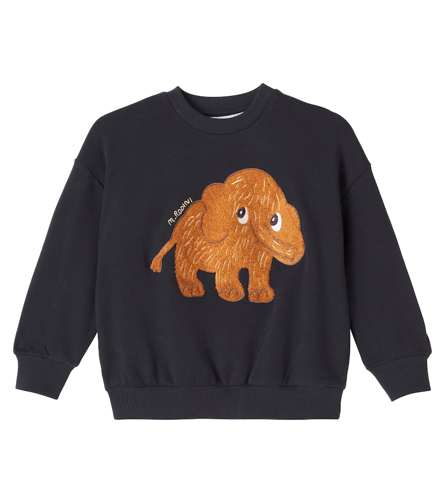 Mini Rodini Kids' Printed Cotton Sweatshirt In Black