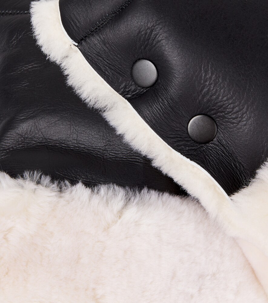  Binibamba Binibamba Fäustlinge Aus Leder Und Shearling 