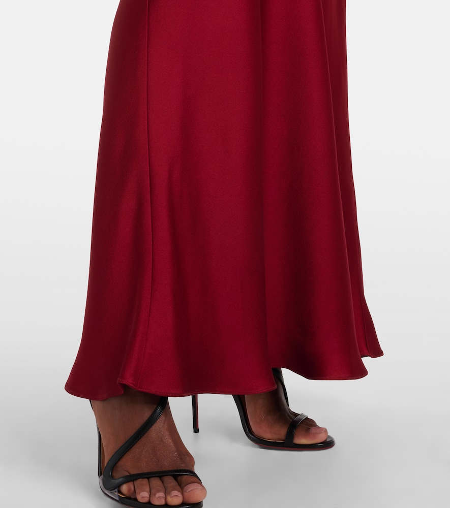  Max Mara Max Mara Maxikleid Bird Aus Satin 