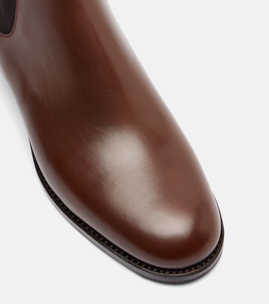  Manolo Blahnik Manolo Blahnik Chelsa Leather Chelsea Boots 