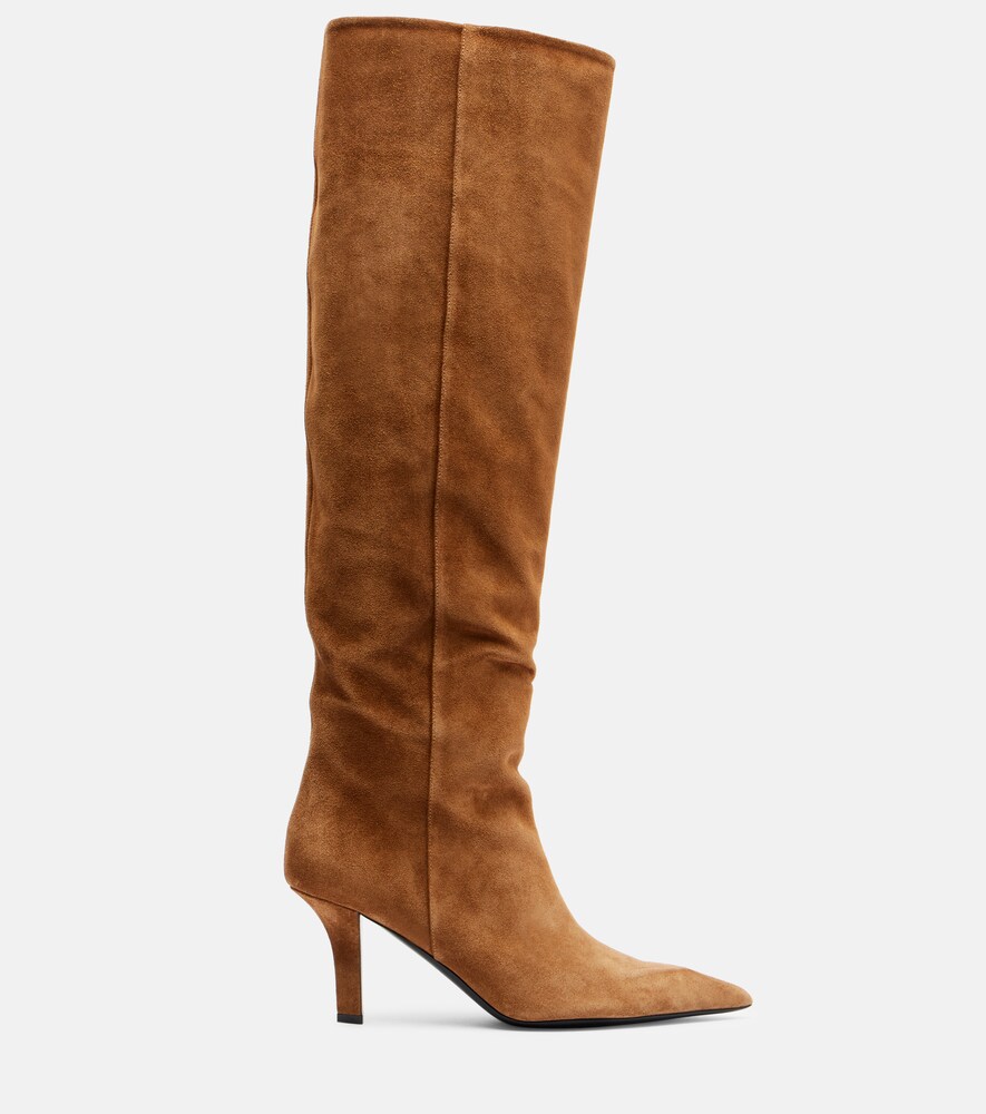 Amina Muaddi Amina Muaddi Stiefel Christine 80 Aus Veloursleder 