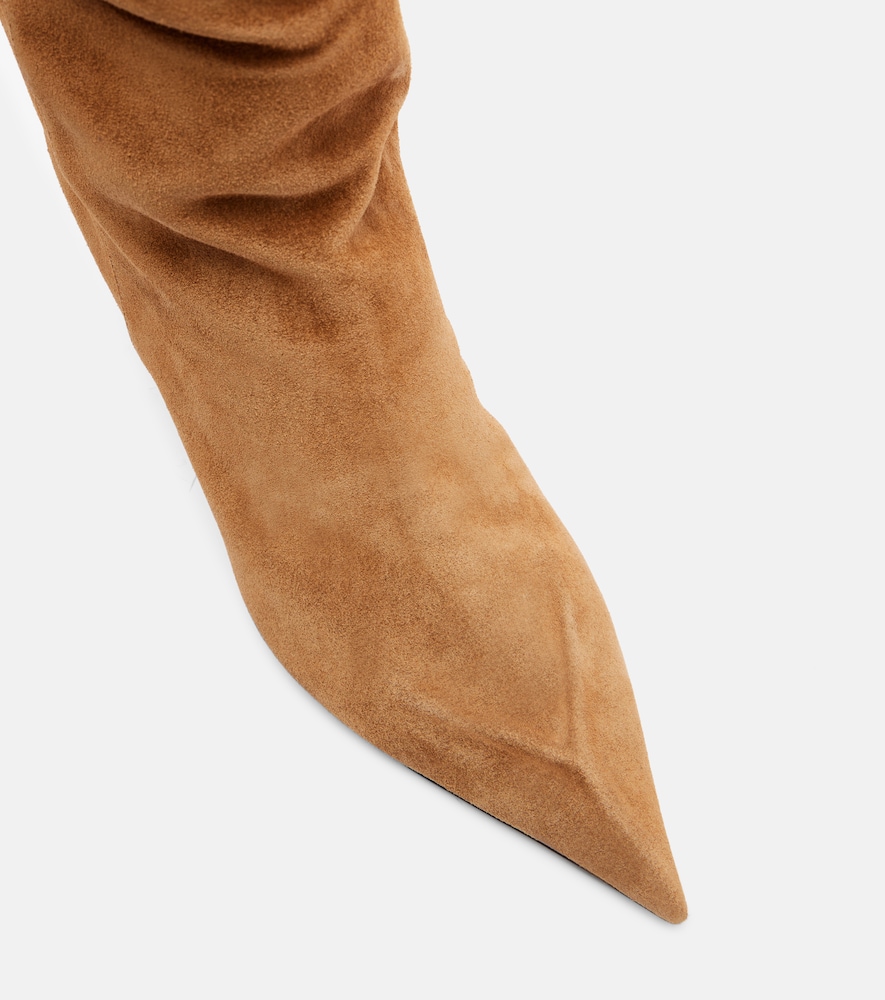  Amina Muaddi Amina Muaddi Stiefel Christine 80 Aus Veloursleder 