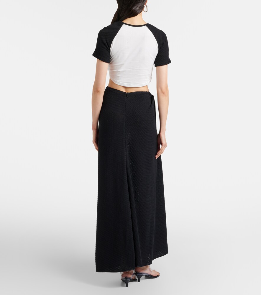 Knitted Cotton-Blend Maxi