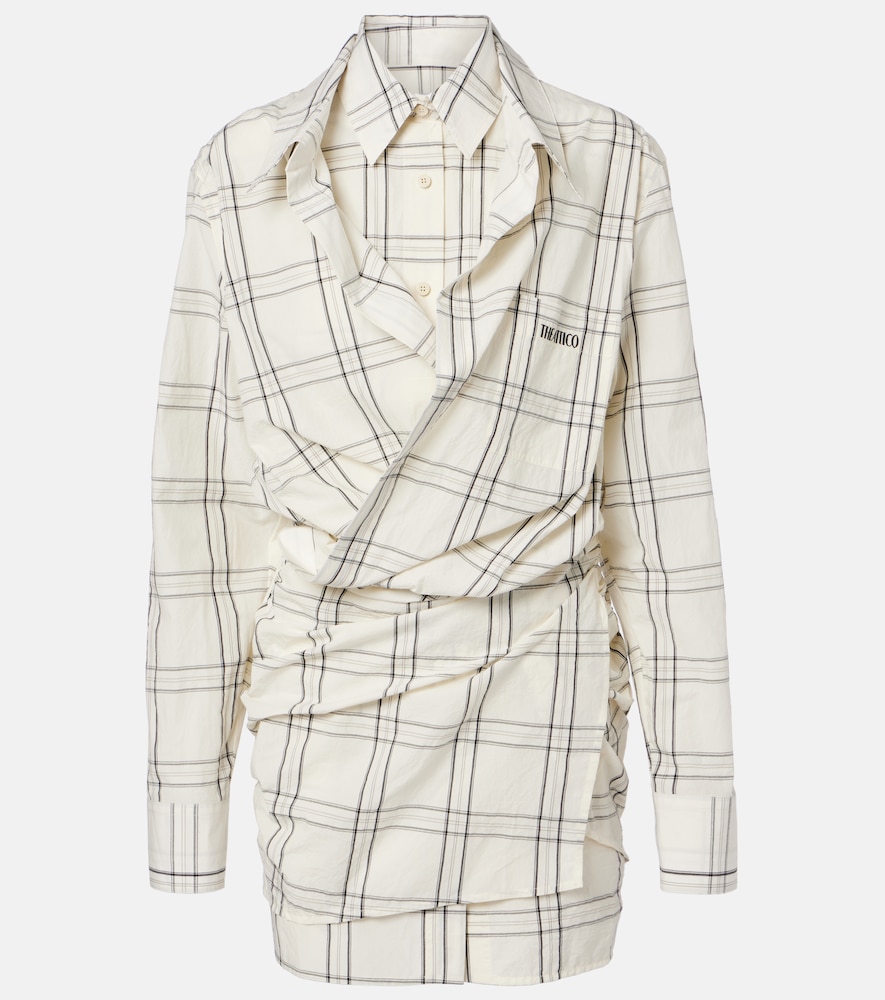 The Attico Checked cotton minidress