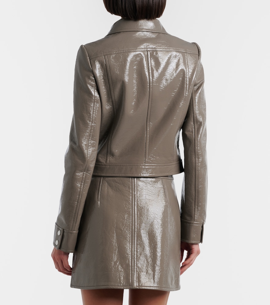  Courreges Courreges Logo Vinyl Cropped Jacket 