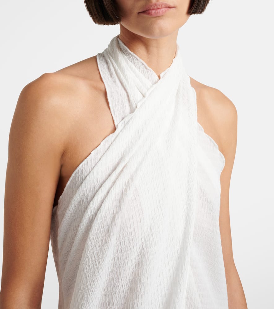 Jade Swim Stella Sheer Halterneck Maxi Dress In Animal Print