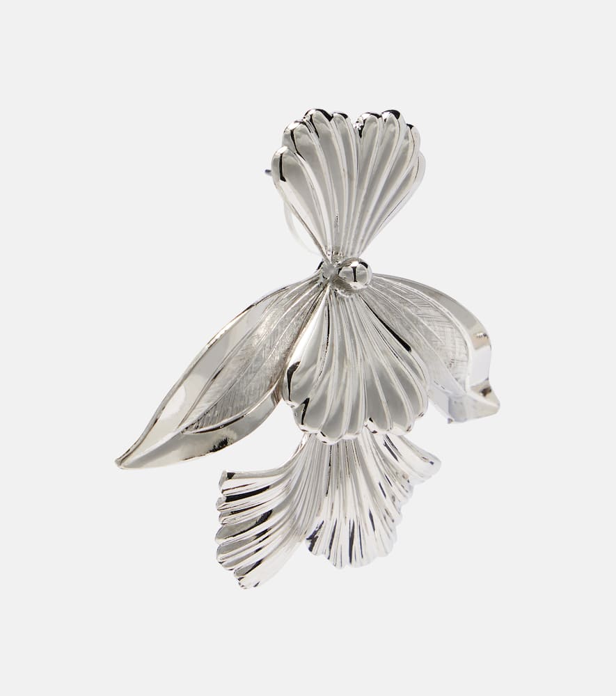 Jennifer Behr Ayla Floral Earrings In Metallic