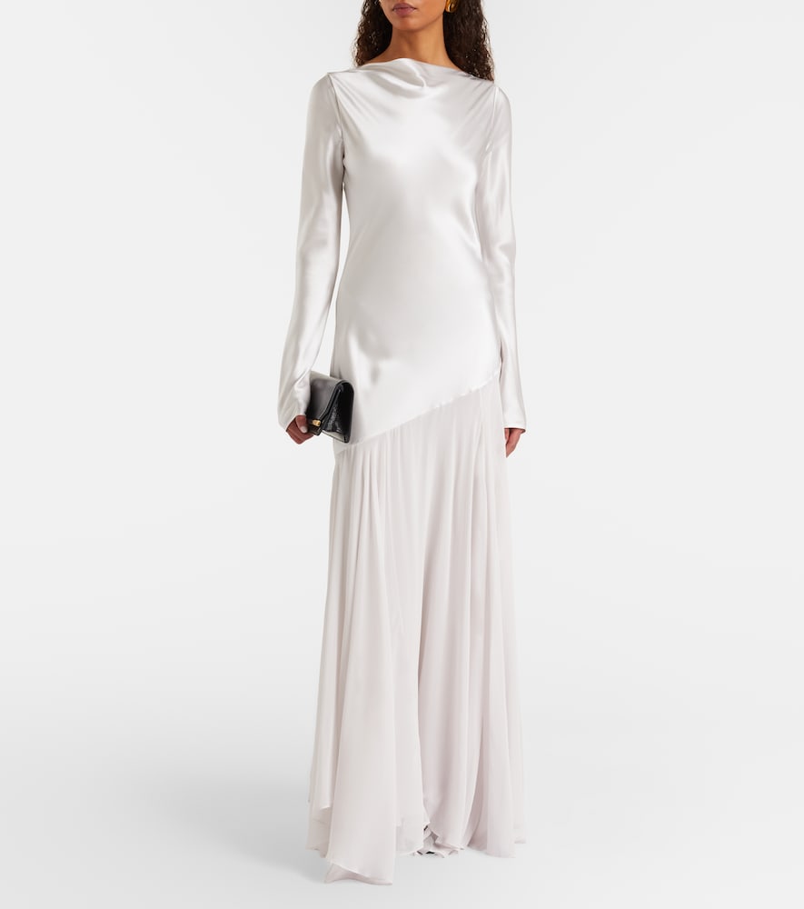 Tove Cordelia silk satin and chiffon maxi dress