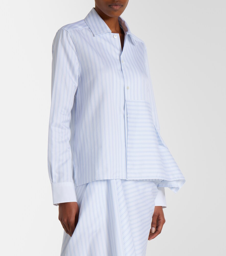  Jw Anderson Jw Anderson Striped Asymmetric Cotton Poplin Shirt 