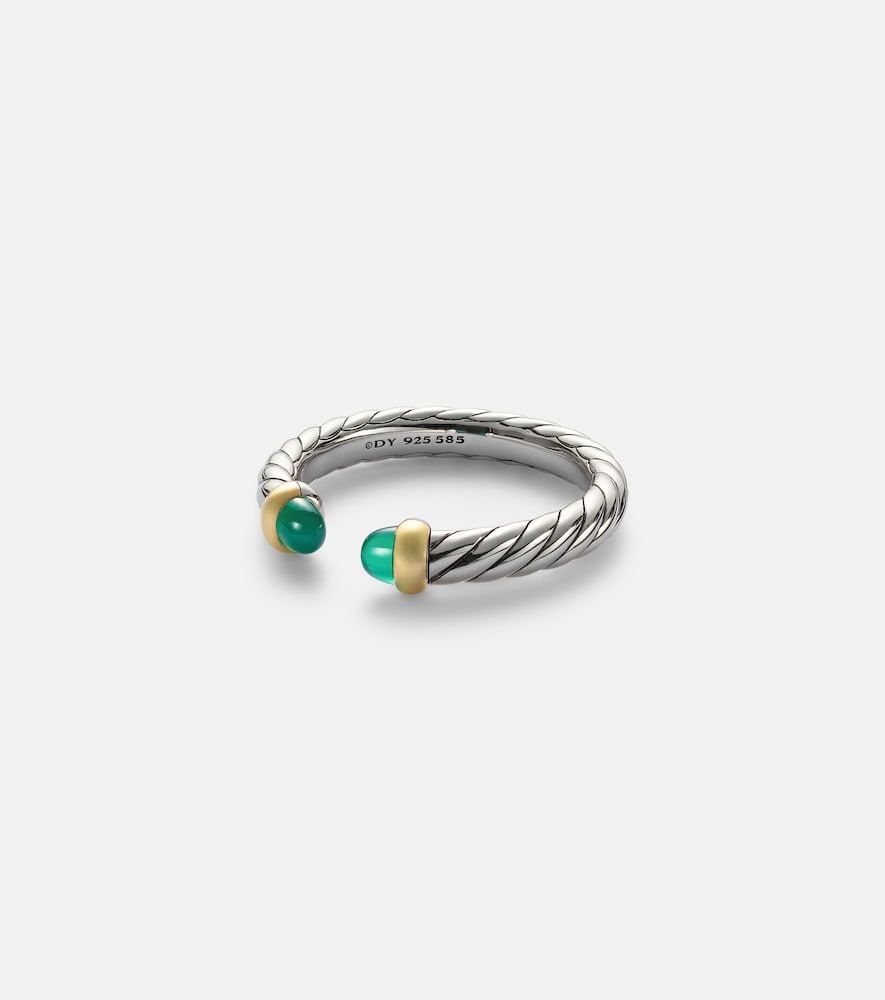 David Yurman Bague Petite Cable Collectibles en argent sterling et onyx 425$