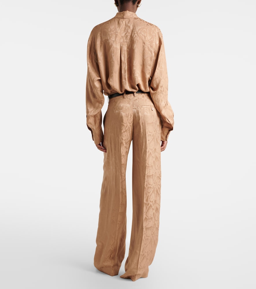  Stella Mccartney Stella Mccartney Weite Hose Aus Einem Seidengemisch 