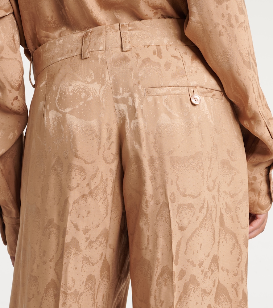  Stella Mccartney Stella Mccartney Weite Hose Aus Einem Seidengemisch 